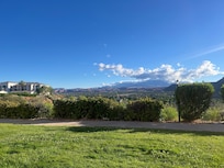 View from outside seating area of unit