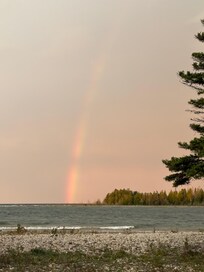 Rainbow by island