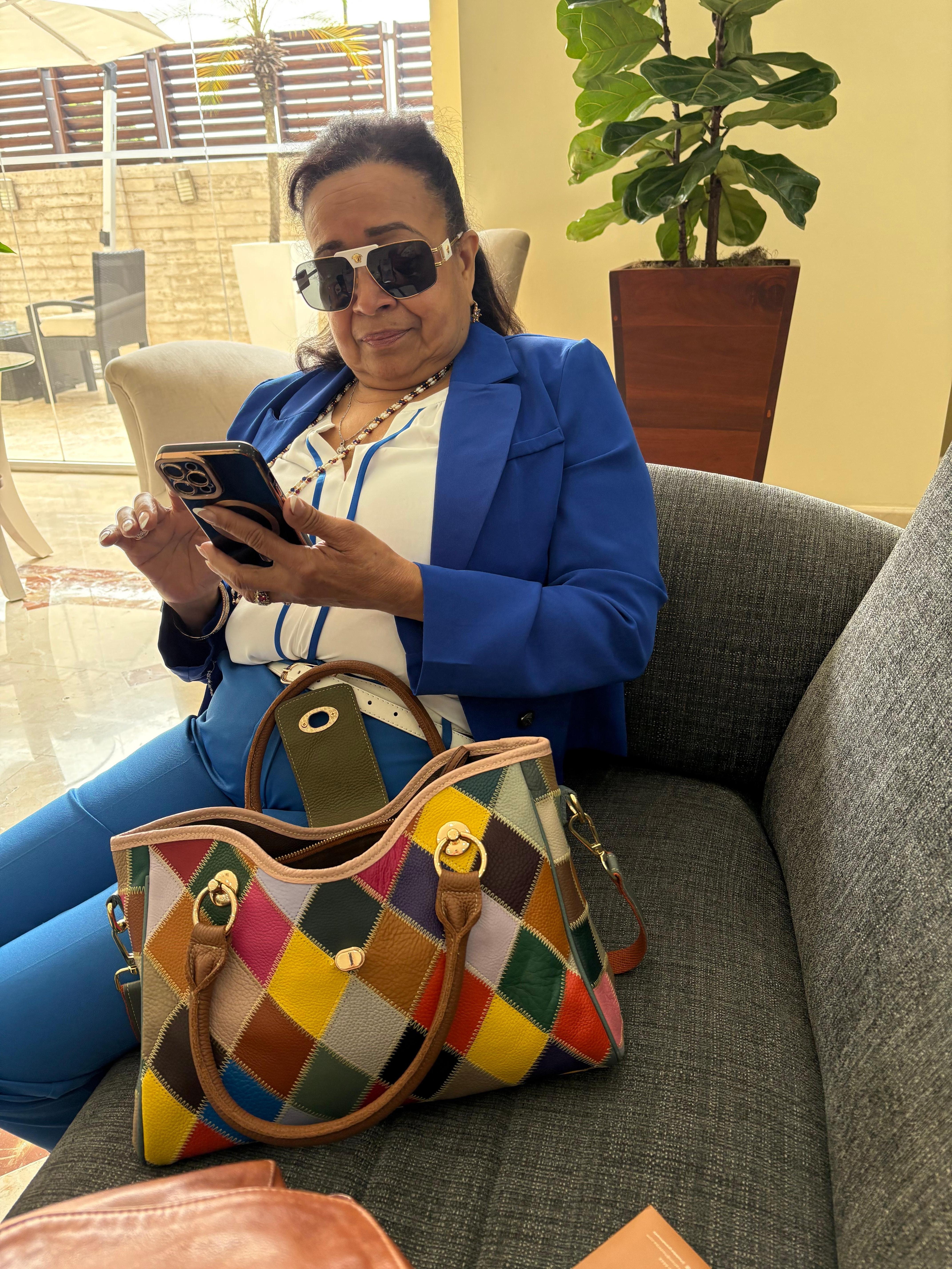My sister in the lobby 