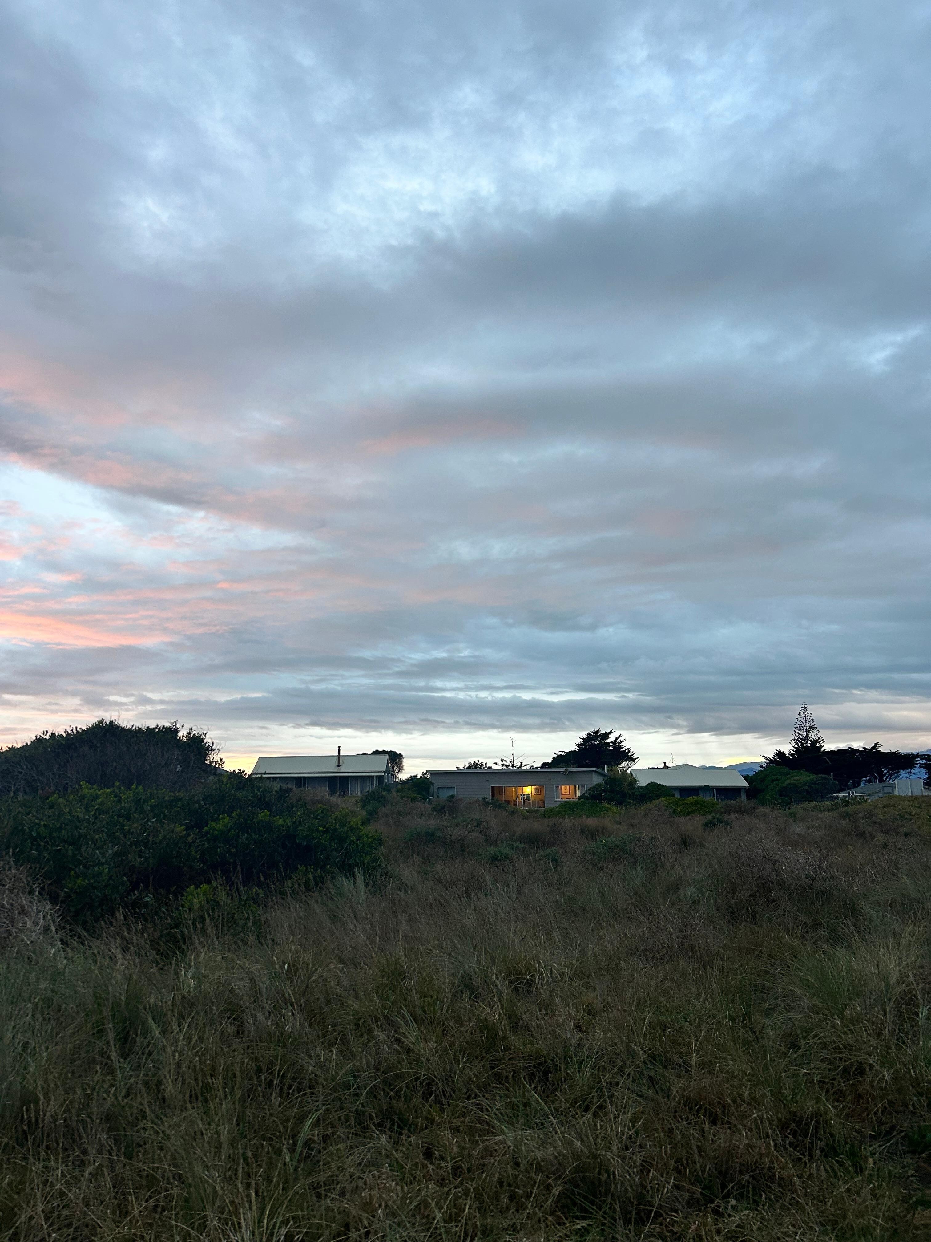 View back to the house from the dunes 