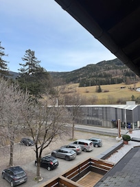 Also view from my room window, with partial front parking lot view.