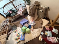 My daughter’s landing spot each day after shopping.