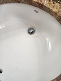 The sink when we arrived. The room was still pretty clean, not sure what happened here.