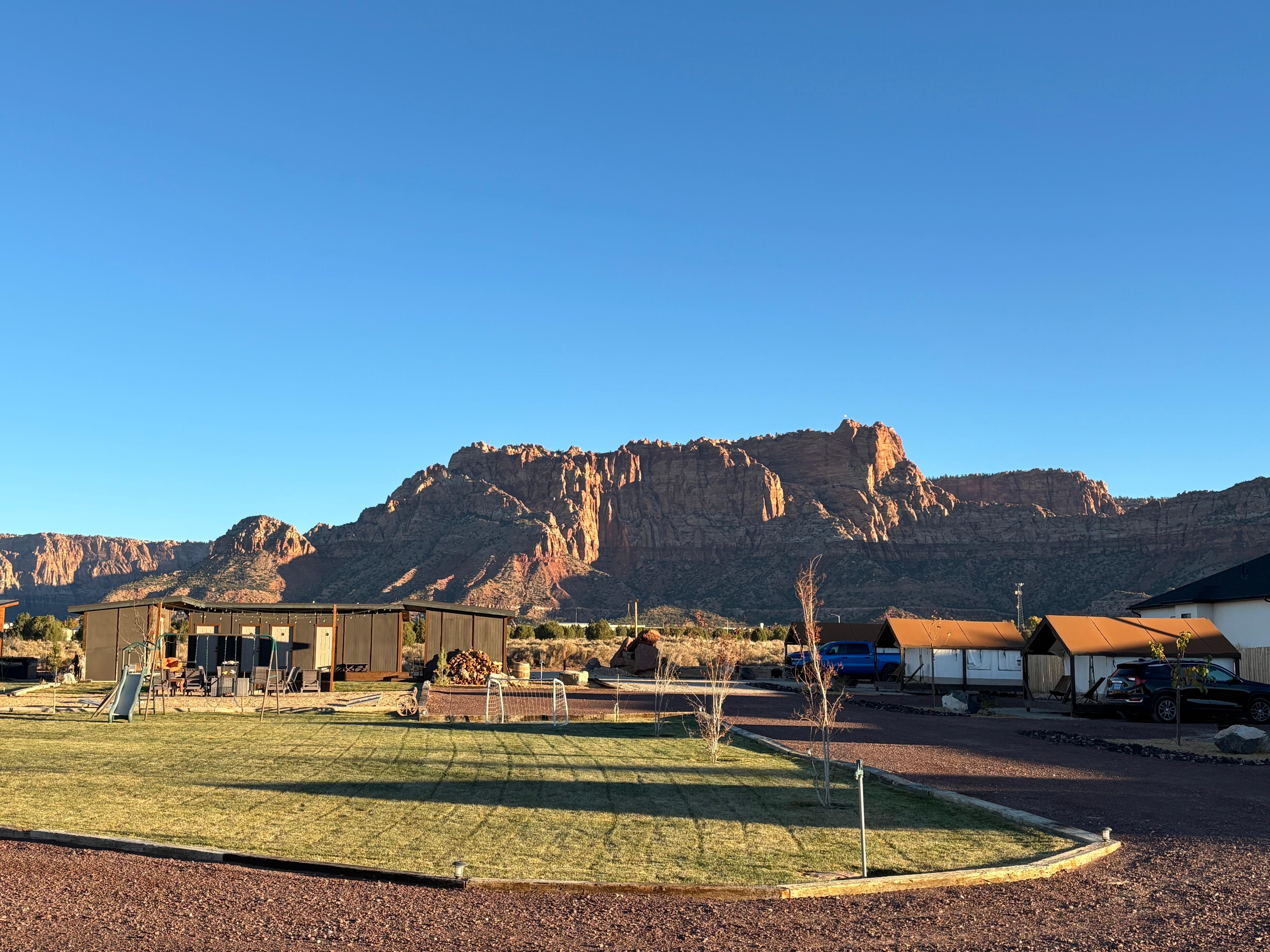 View of the property from the wagons
