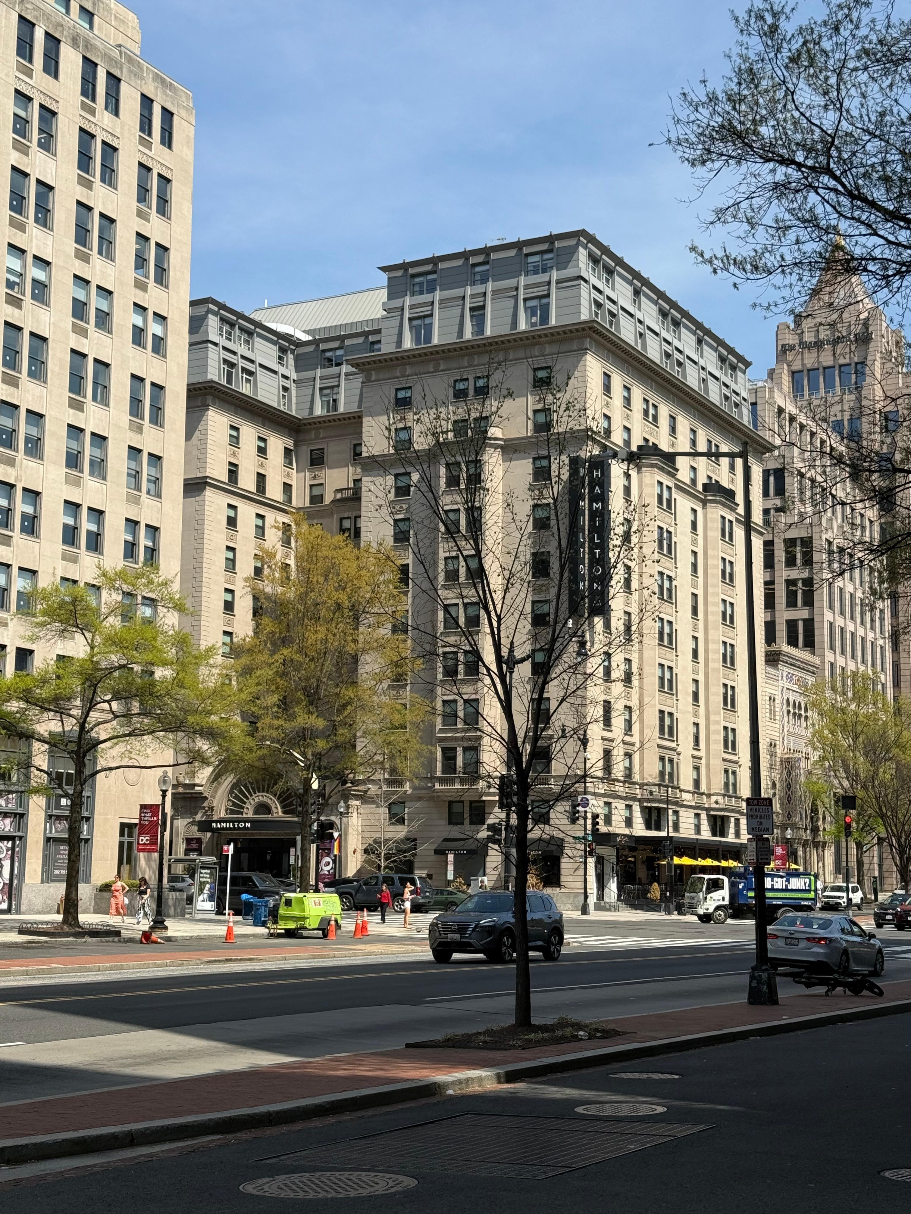 Outside the hotel was Franklin Park. Excellent when traveling with small children.