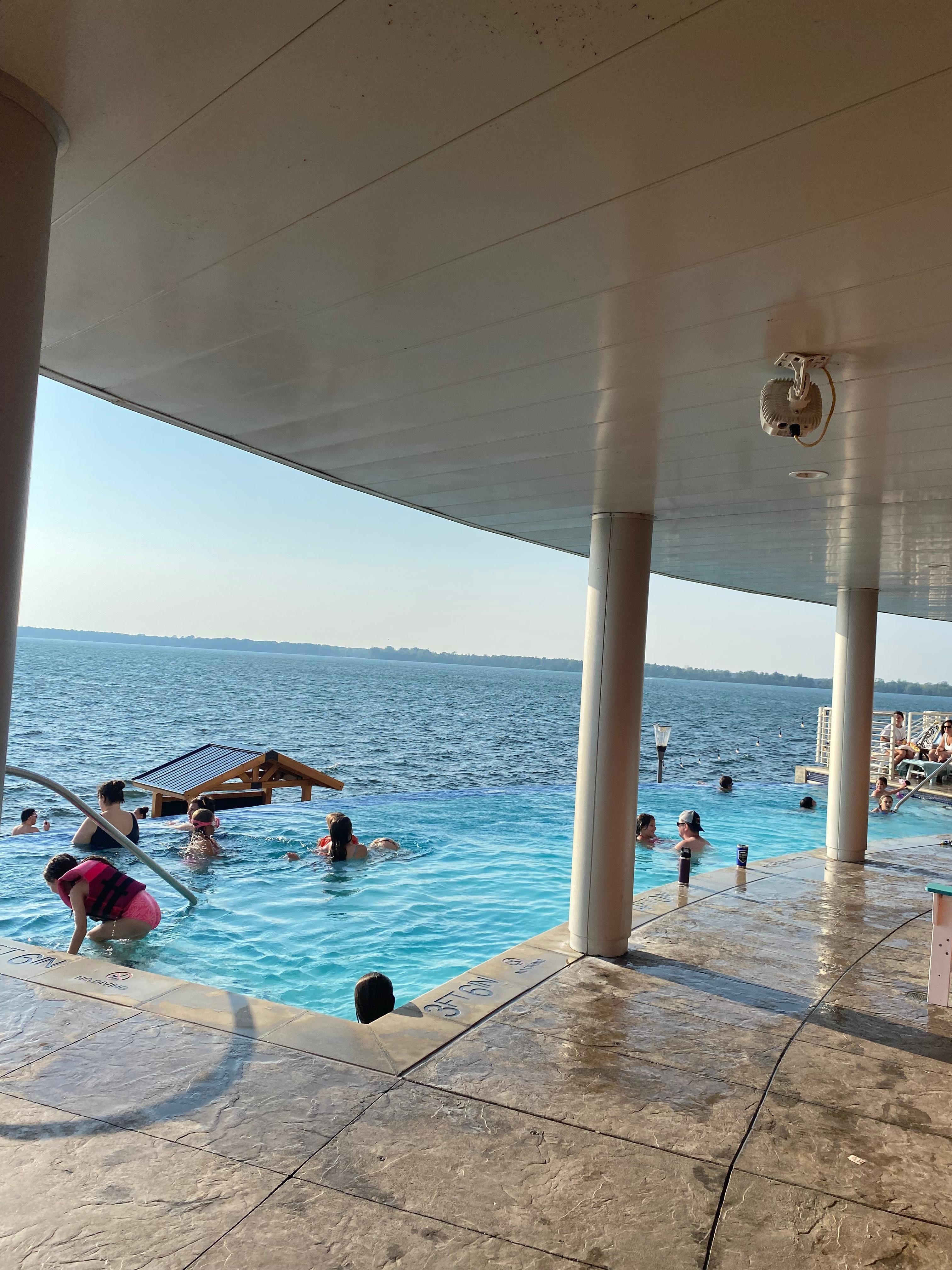 View of the infinity pool.