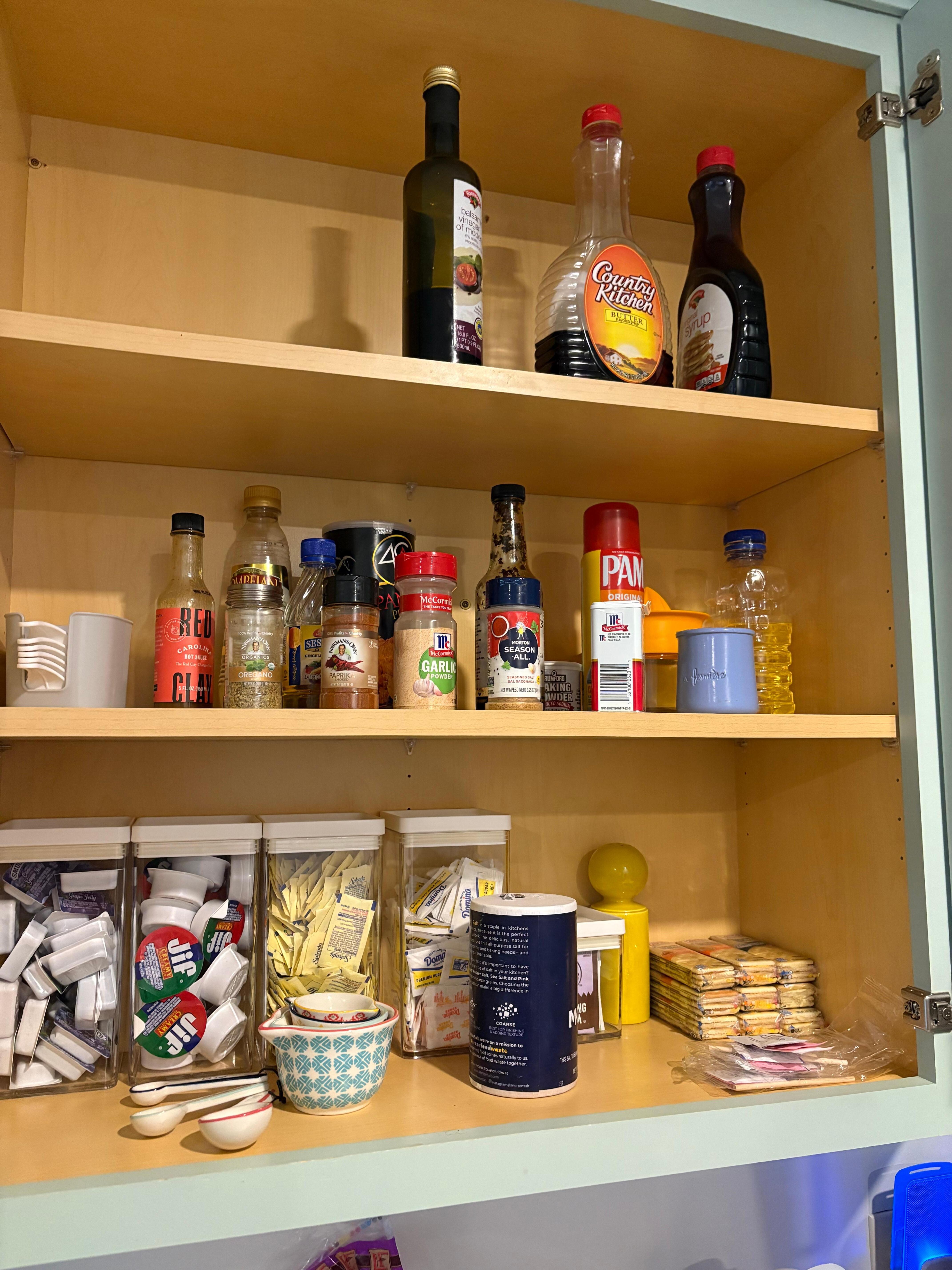 Plenty of basic supplies for cooking