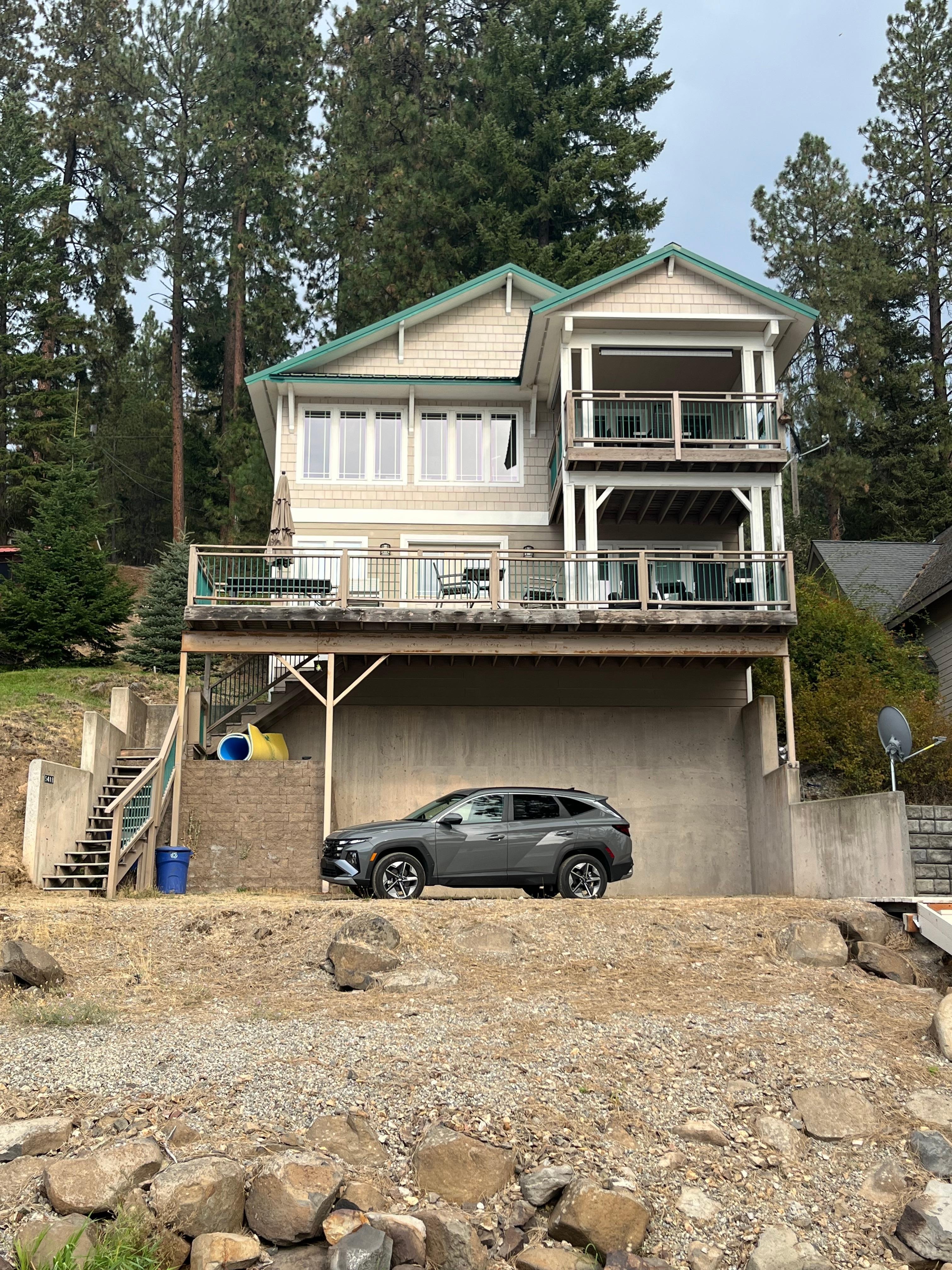 From the dock looking at the house