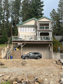 From the dock looking at the house