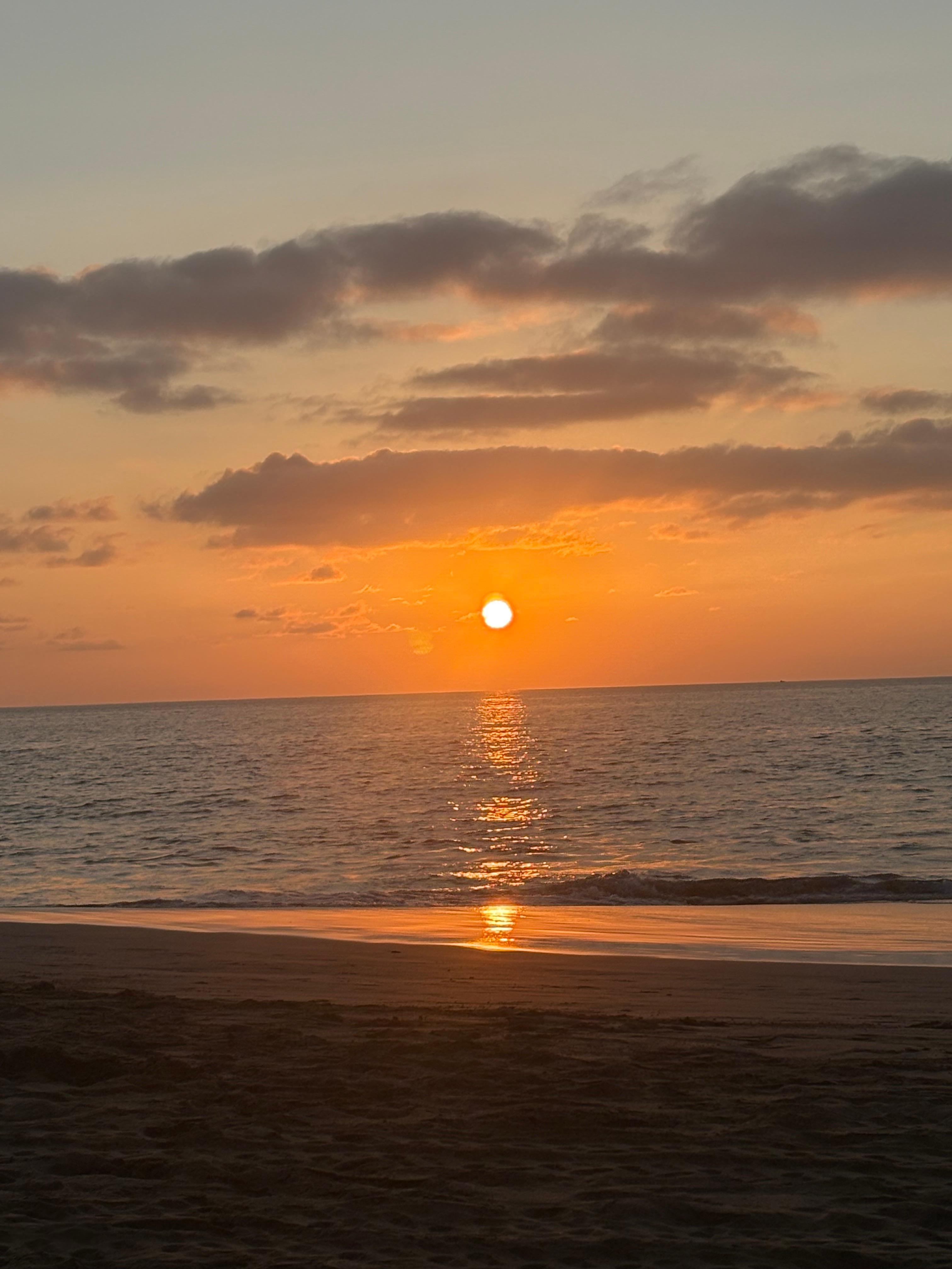 Sunset at the nearby beach