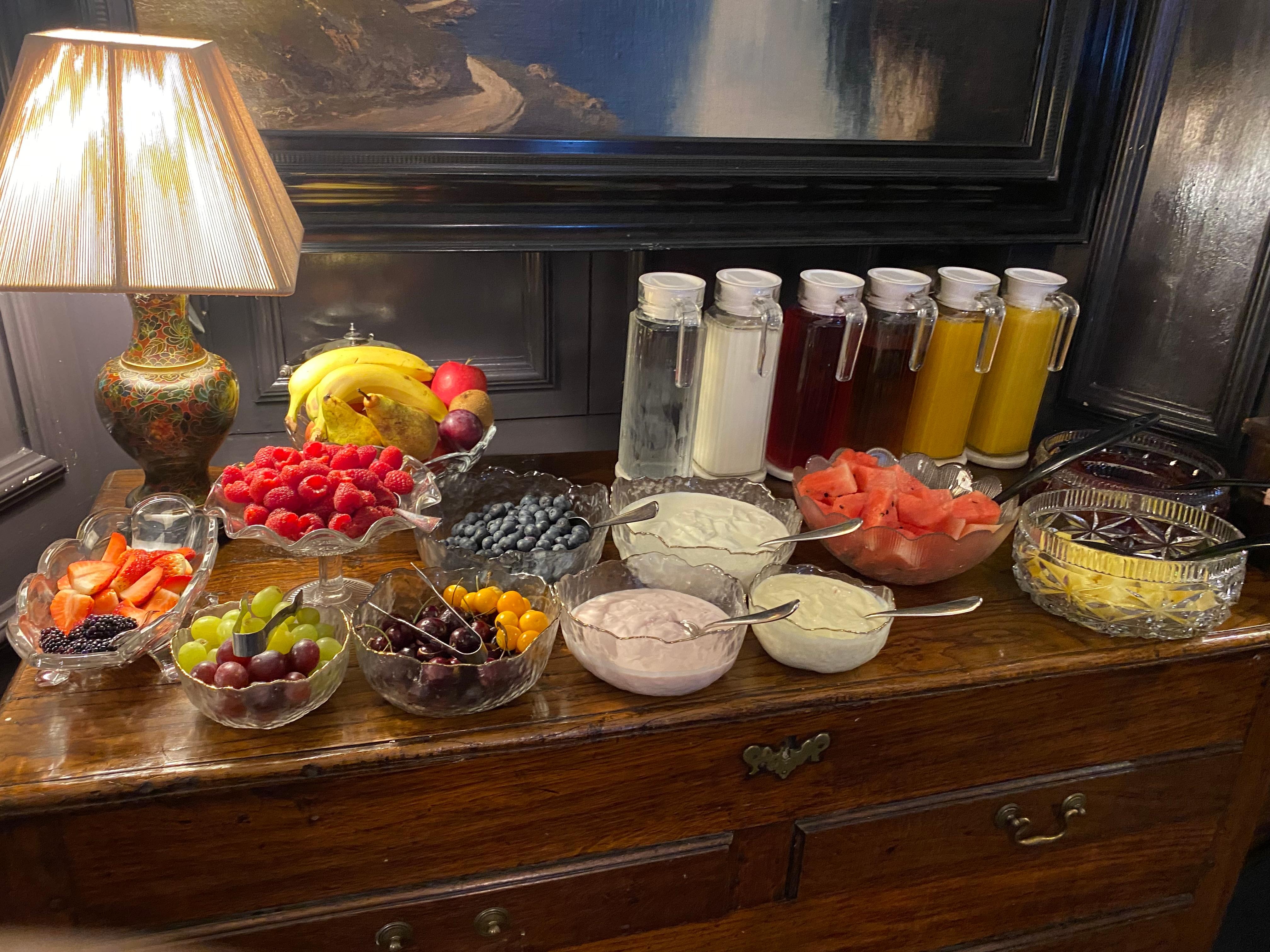 Fabulous fruit selection in the buffet breakfast