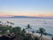 View from condo looking at ocean sunset