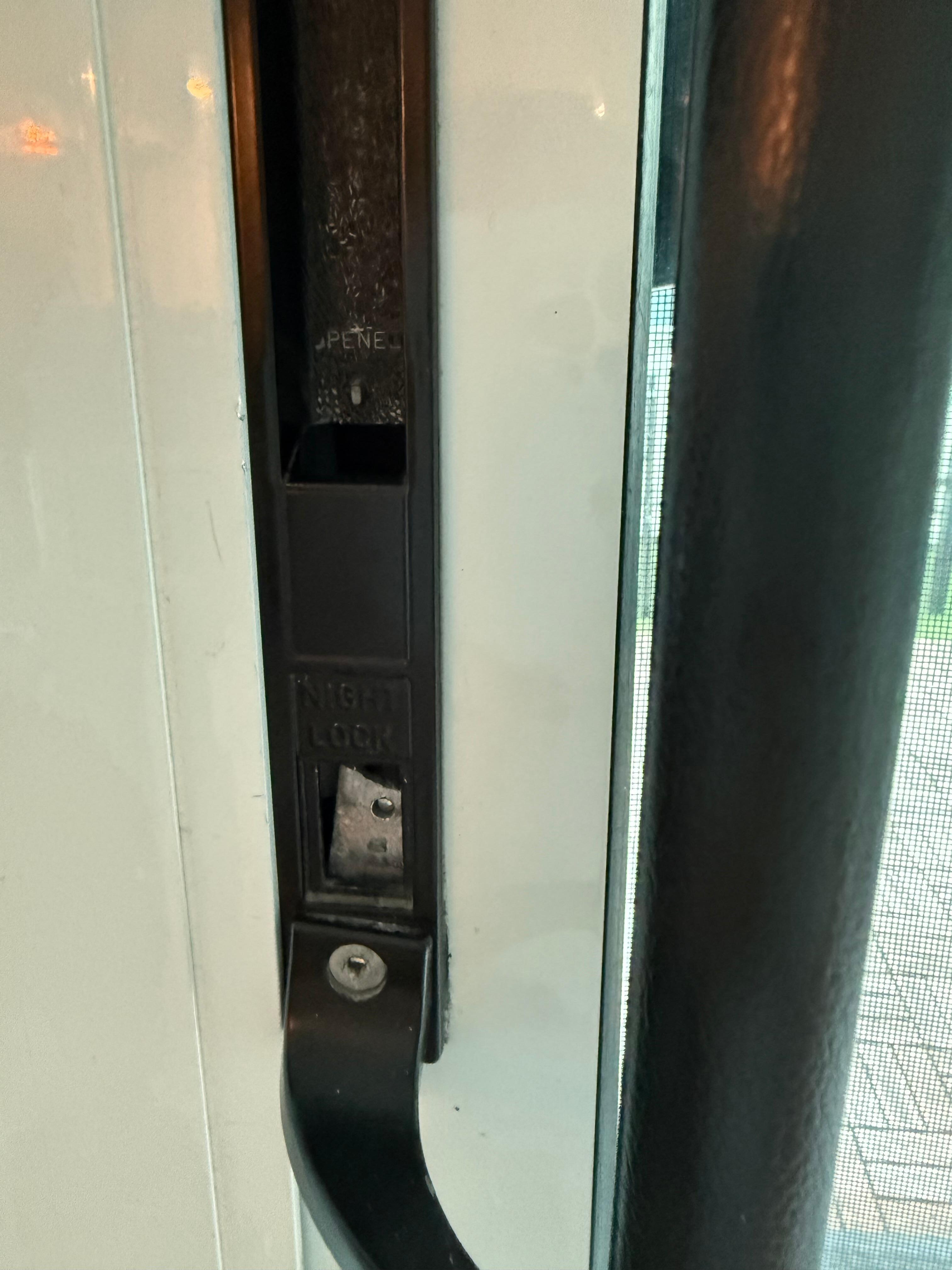 Door lock is broken. Very unsecured 