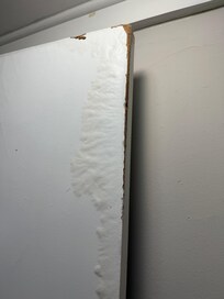 Water damage to TOP of door