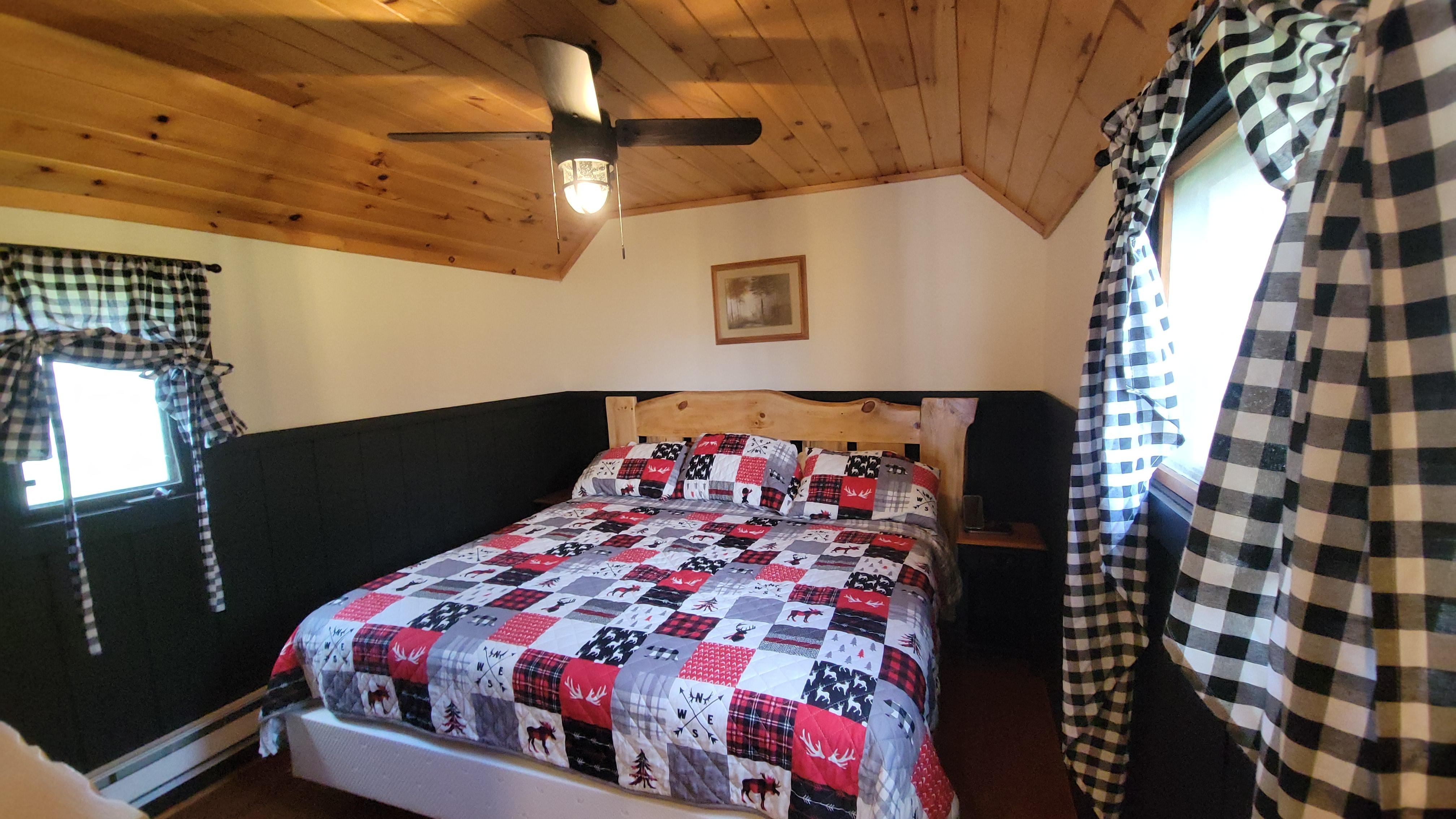 Spacious bedroom. Modern and clean twist to the local style.
There was also a livingroom/kitchenette area that had a comfy full size futon, perfect for our teen.