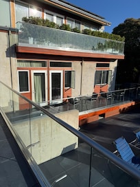 Entrance to the guest area next to pool