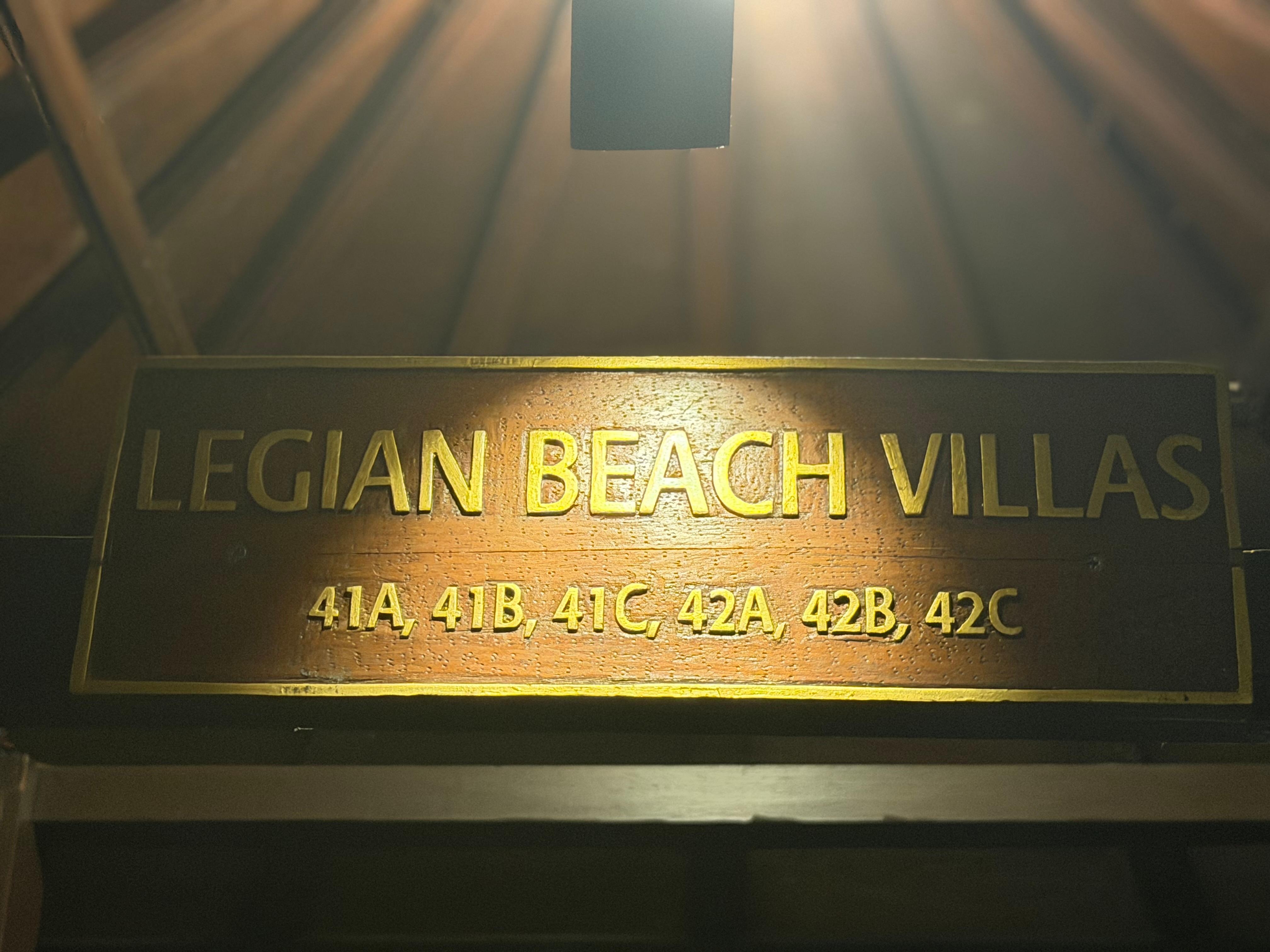 Our pathway sign to our villa.