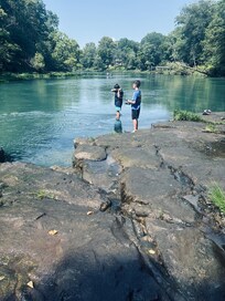 fishing on their birthday weekend