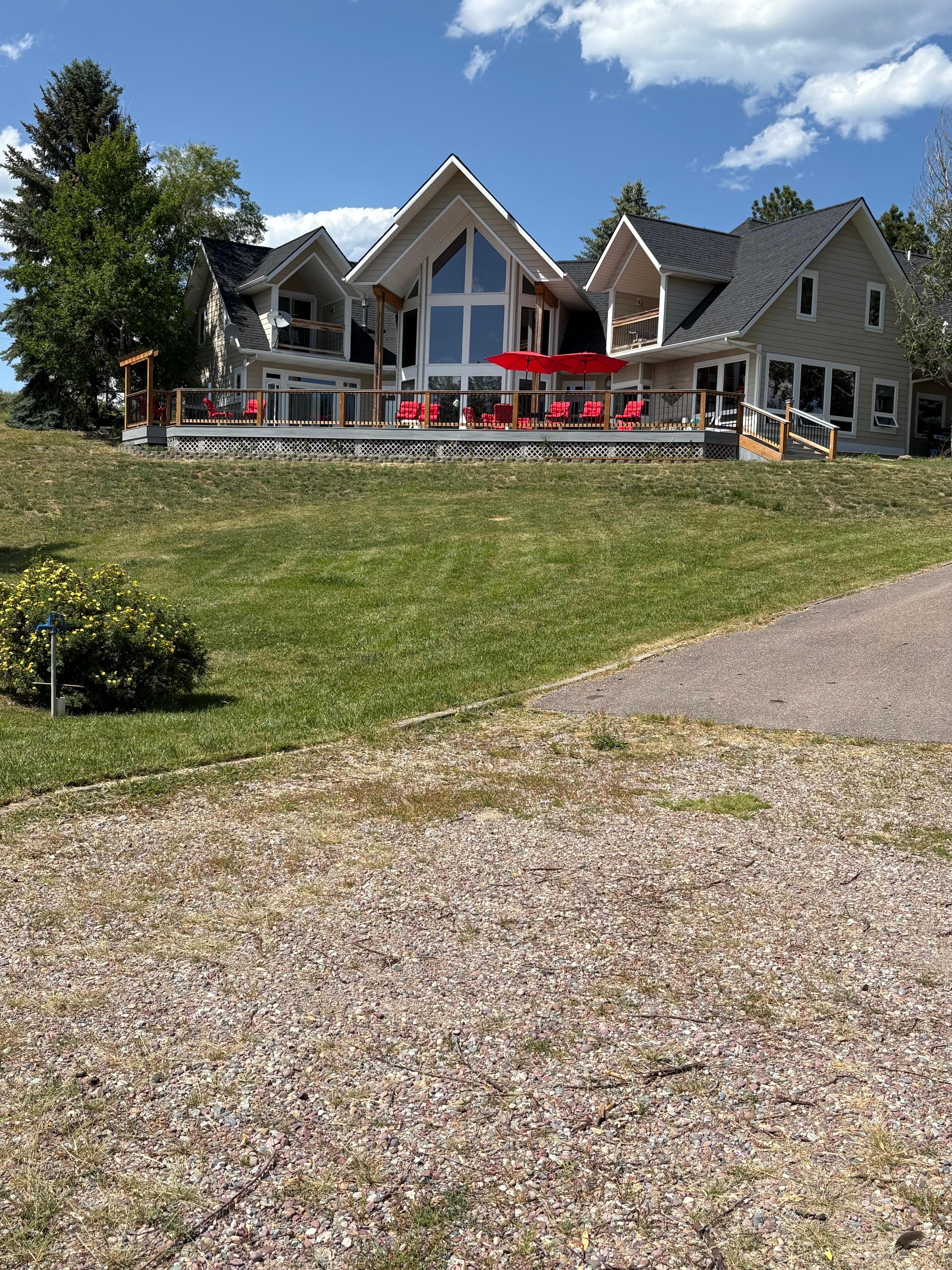 View of house from the lake.