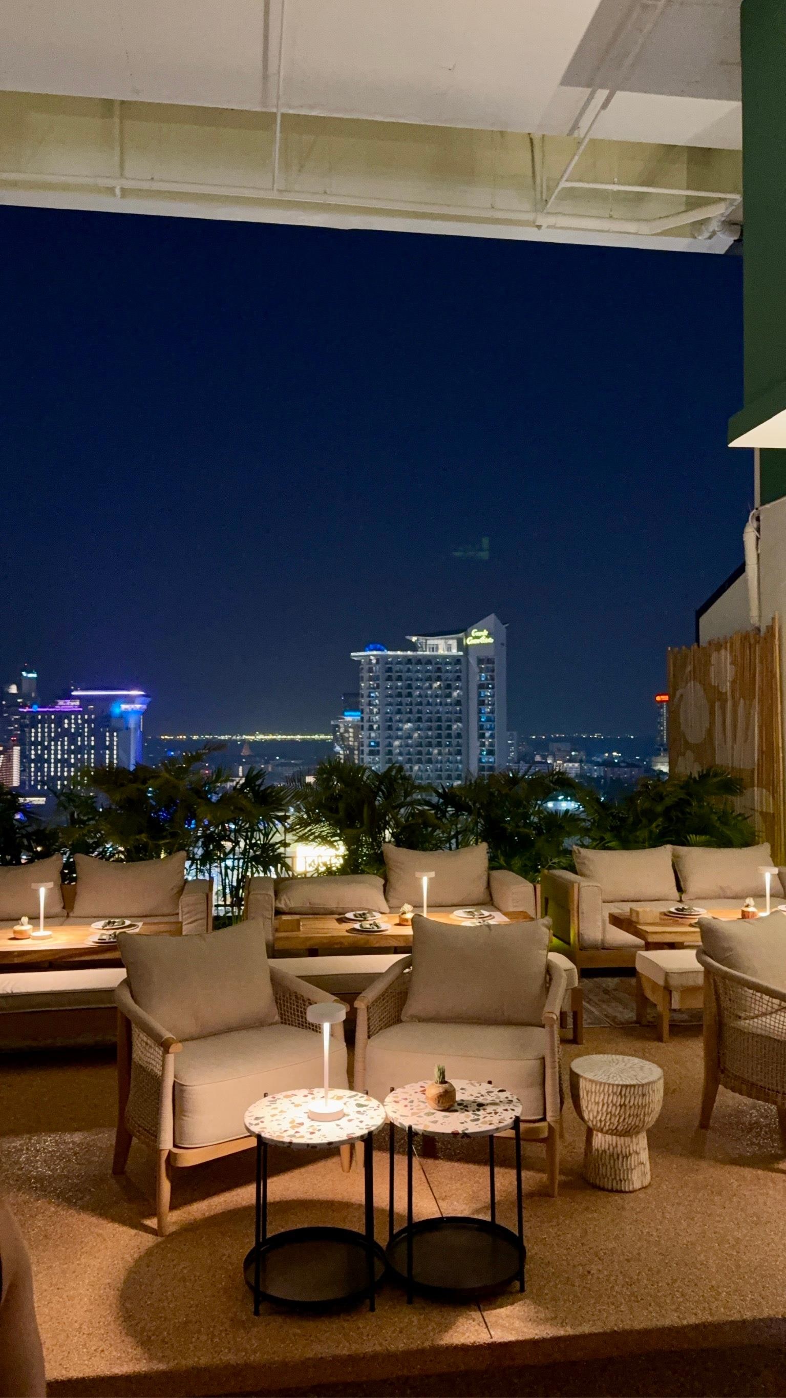 View from rooftop bar