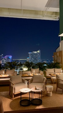 View from rooftop bar