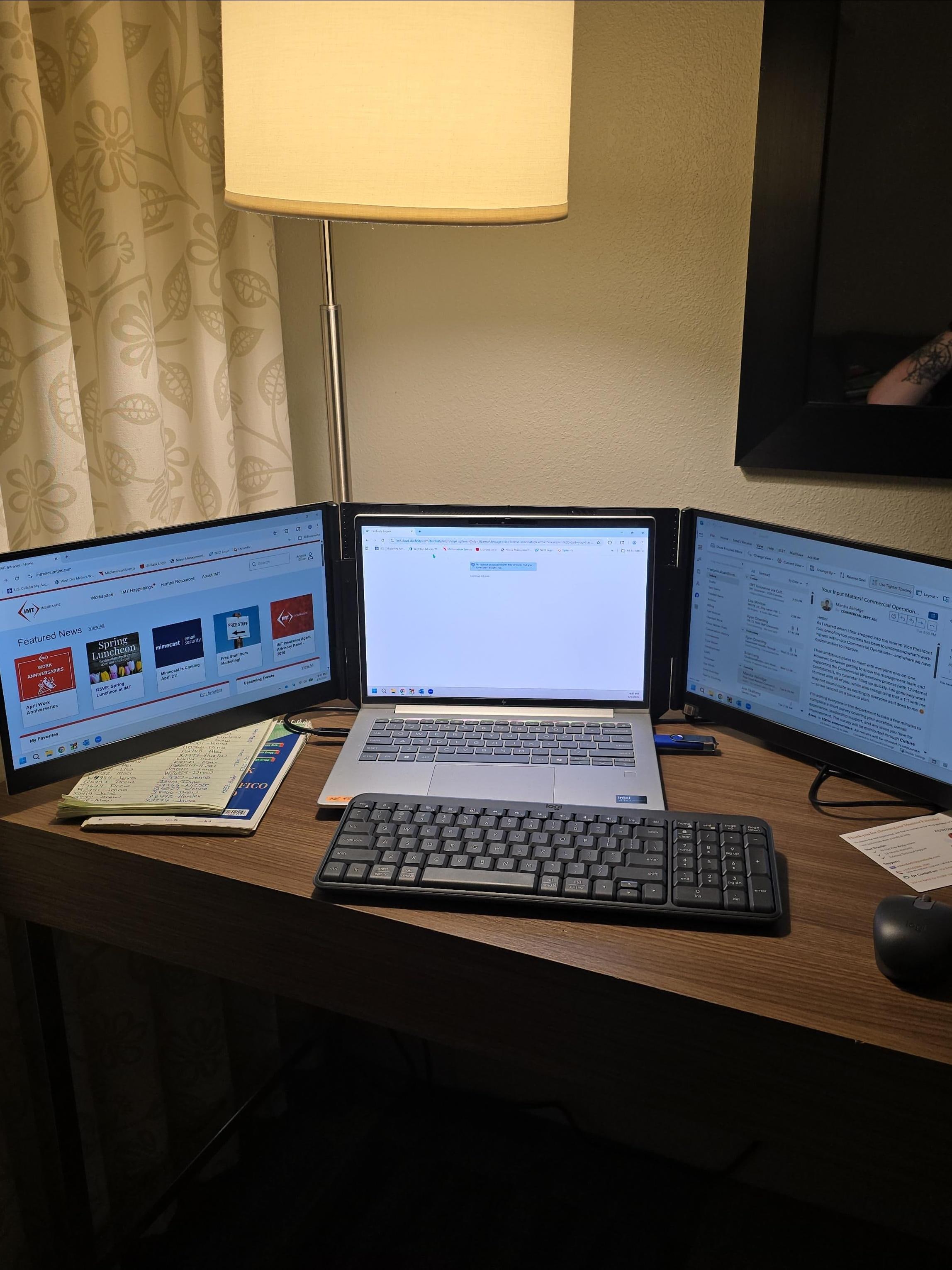 Little desk area to work with dependable wifi. 