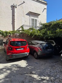 Private safe parking for accommodation guests only, just outside the front door