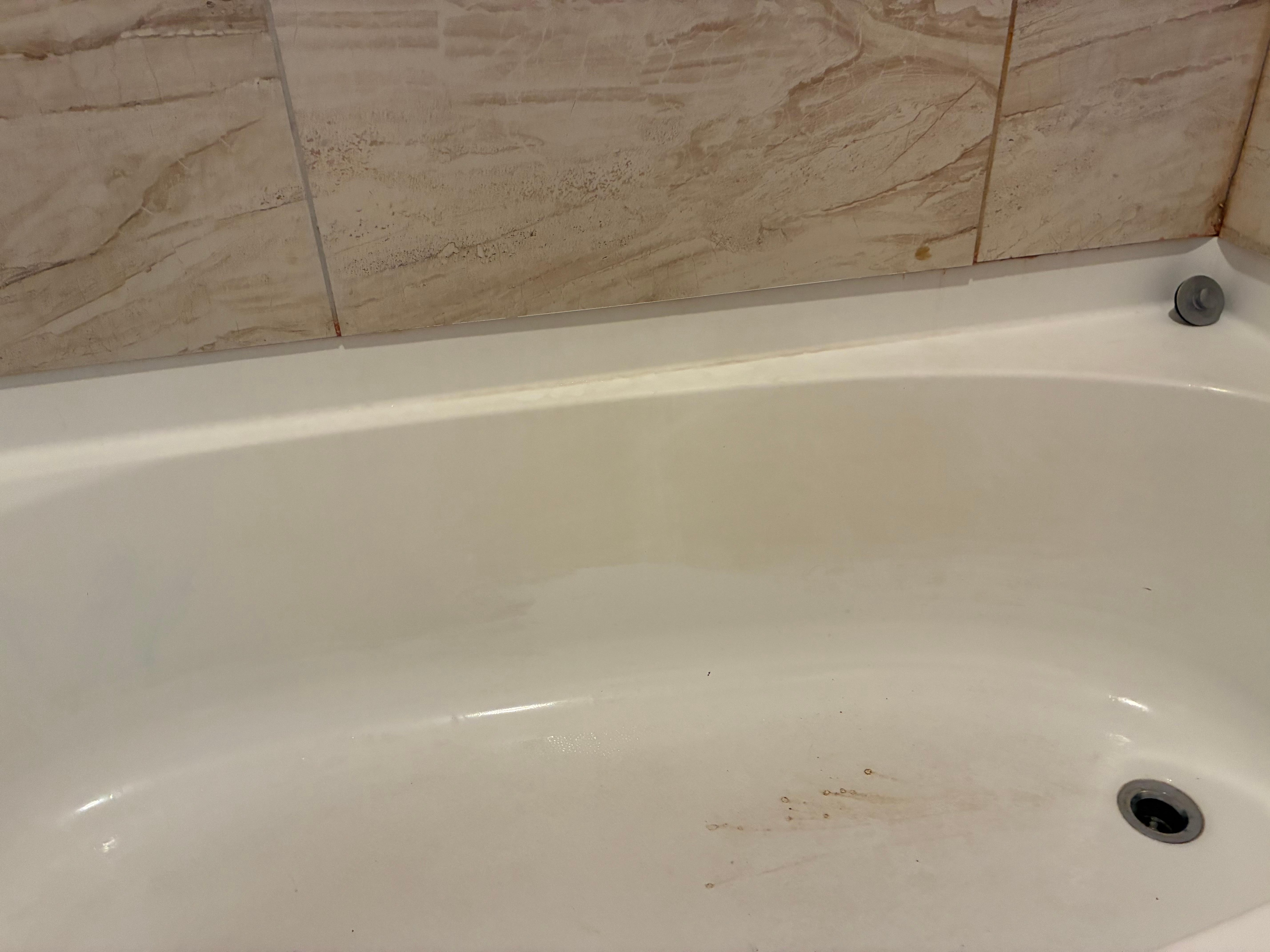 stained dirty tub