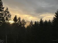 View of the sunset from the back deck.