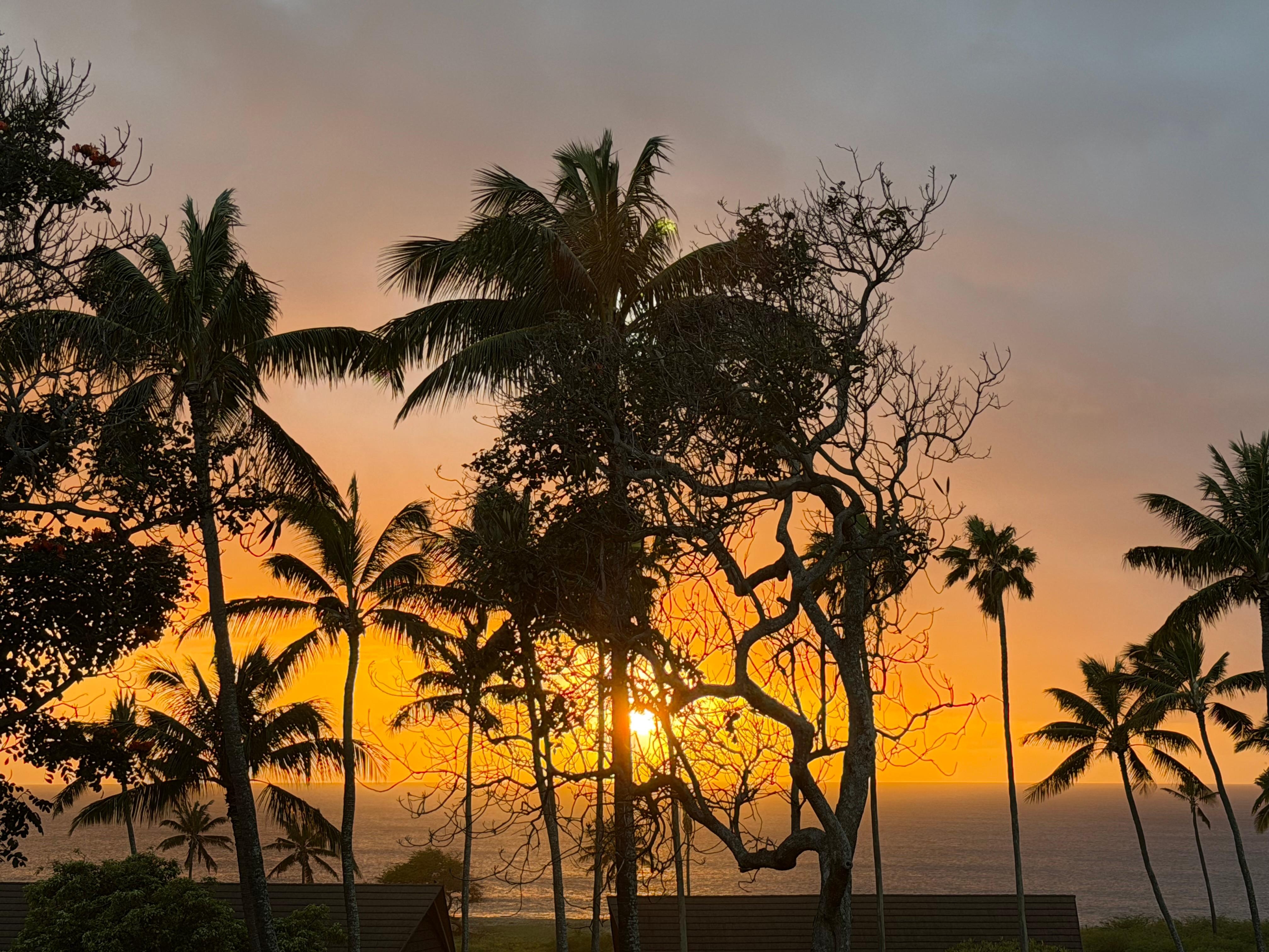sunset from the lanai