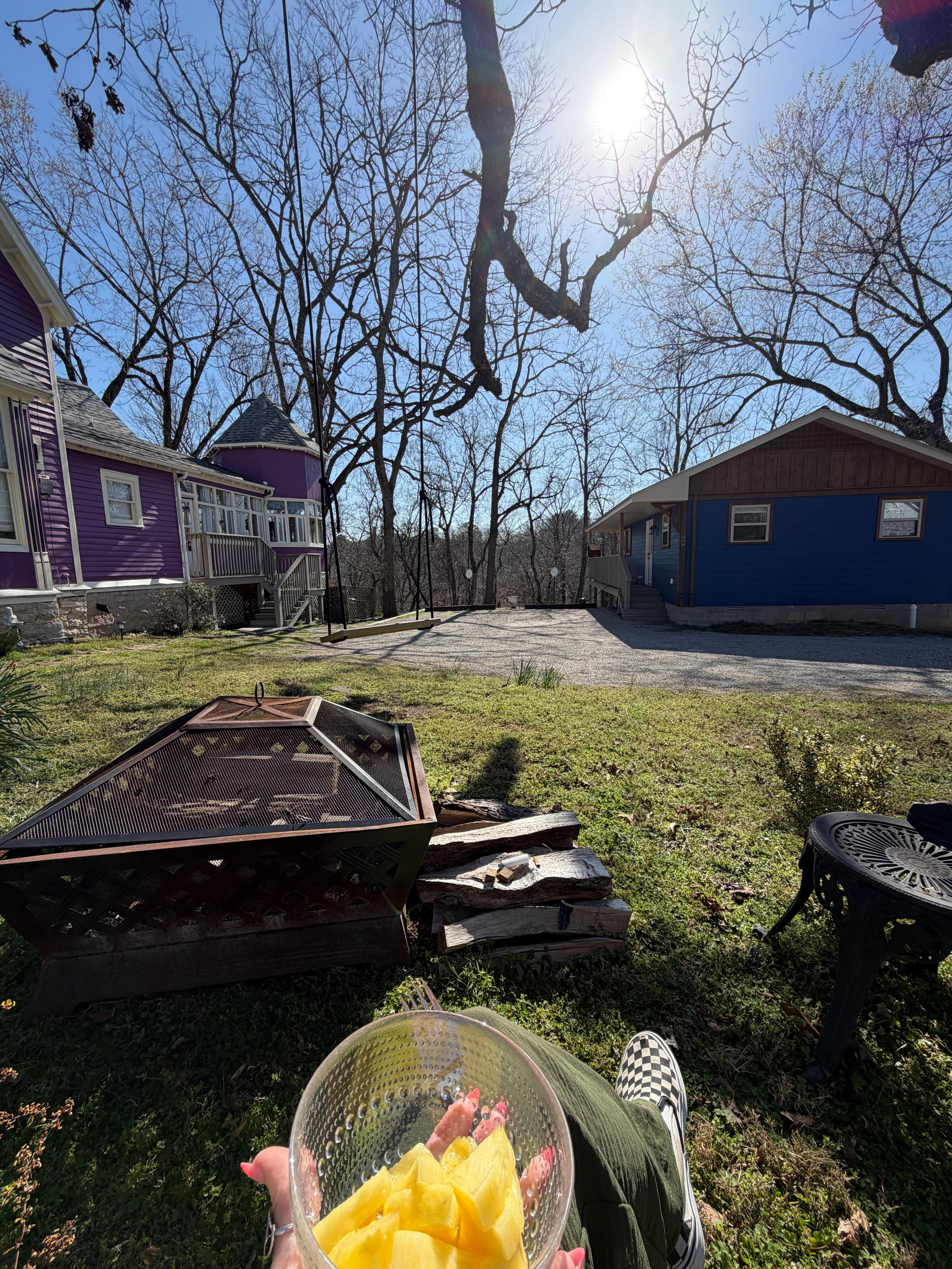Morning breakfast in the garden area.