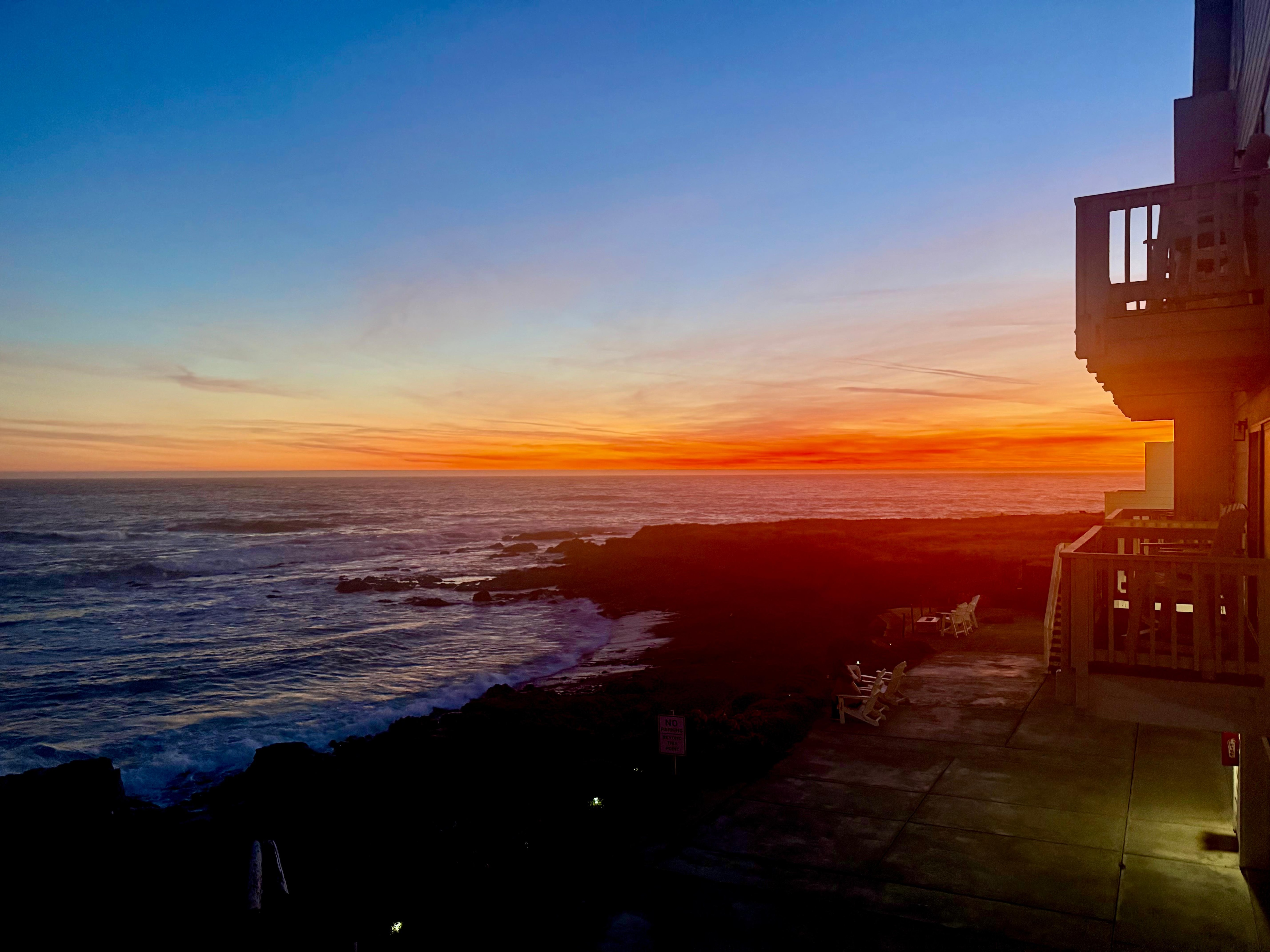 And a sunset. It’s weird that I didn’t take any pictures of the inside, but I was just too enamored with it outside. Great place.