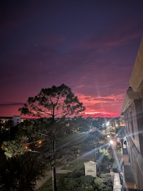 Sunset from our balcony.