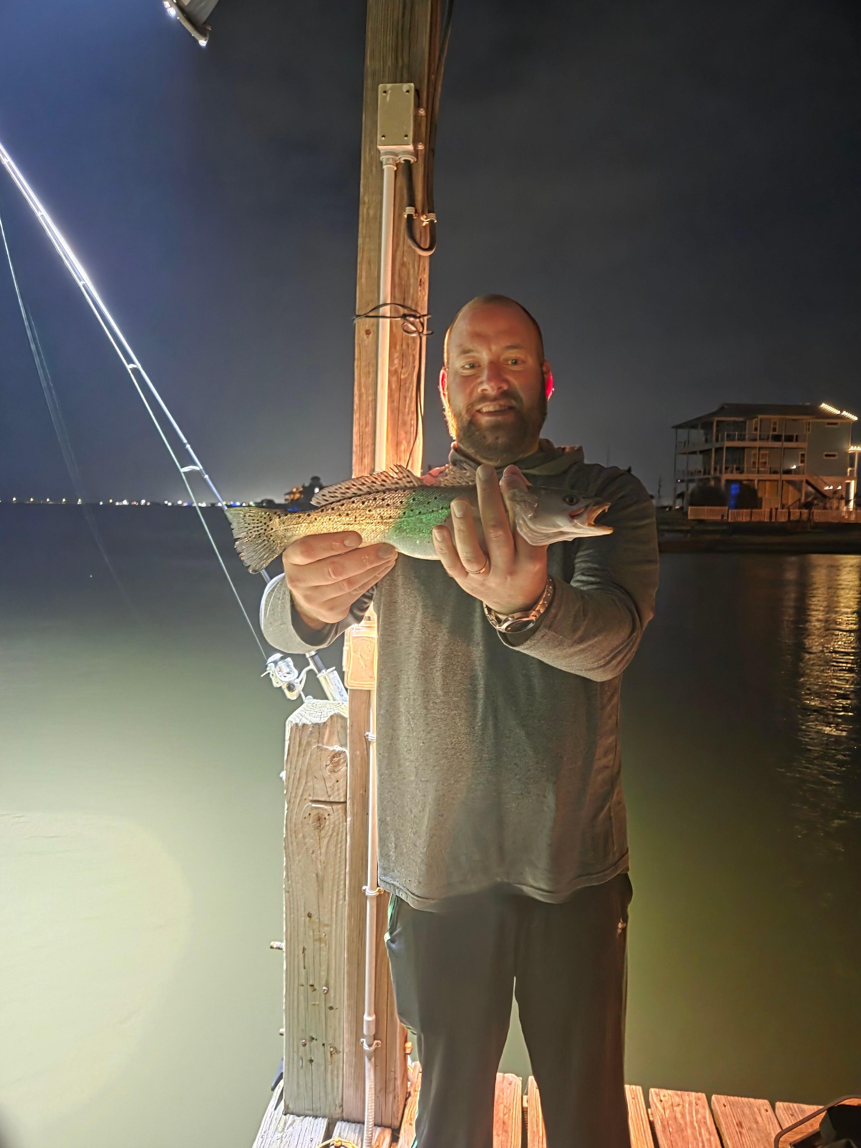 Speckled trout caught off the pier