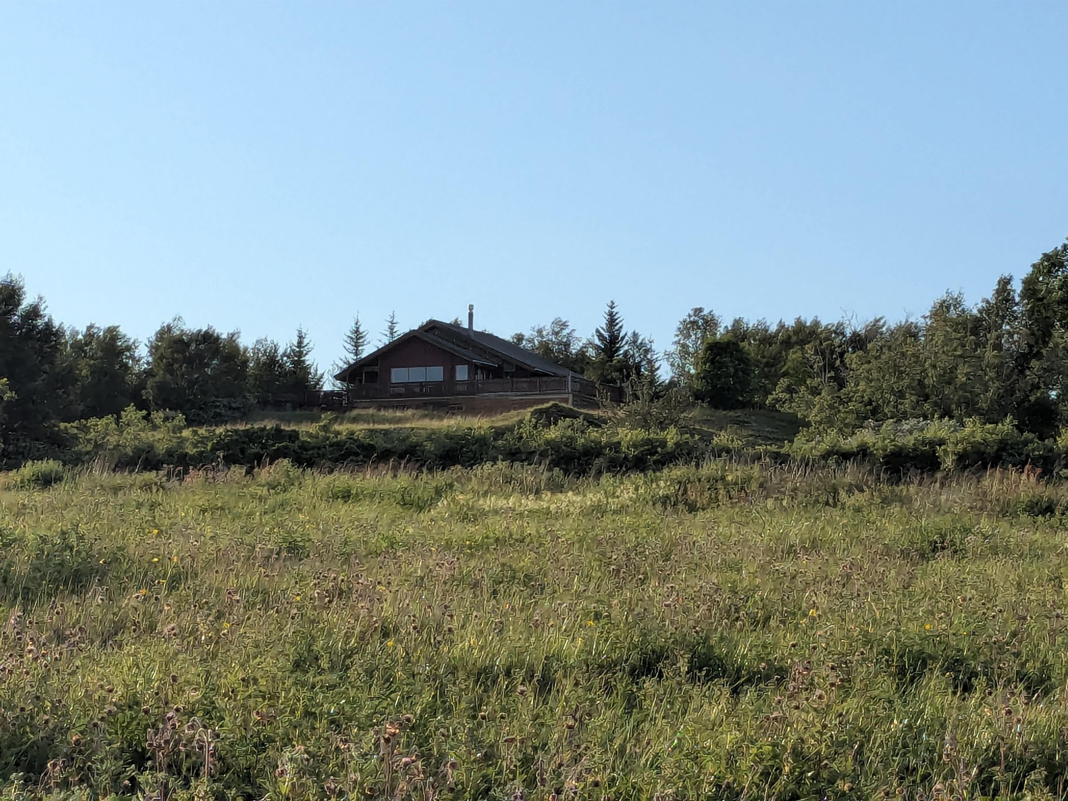 The cottage from below