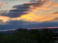 Sunset from the upstairs patio area. My favorite place.