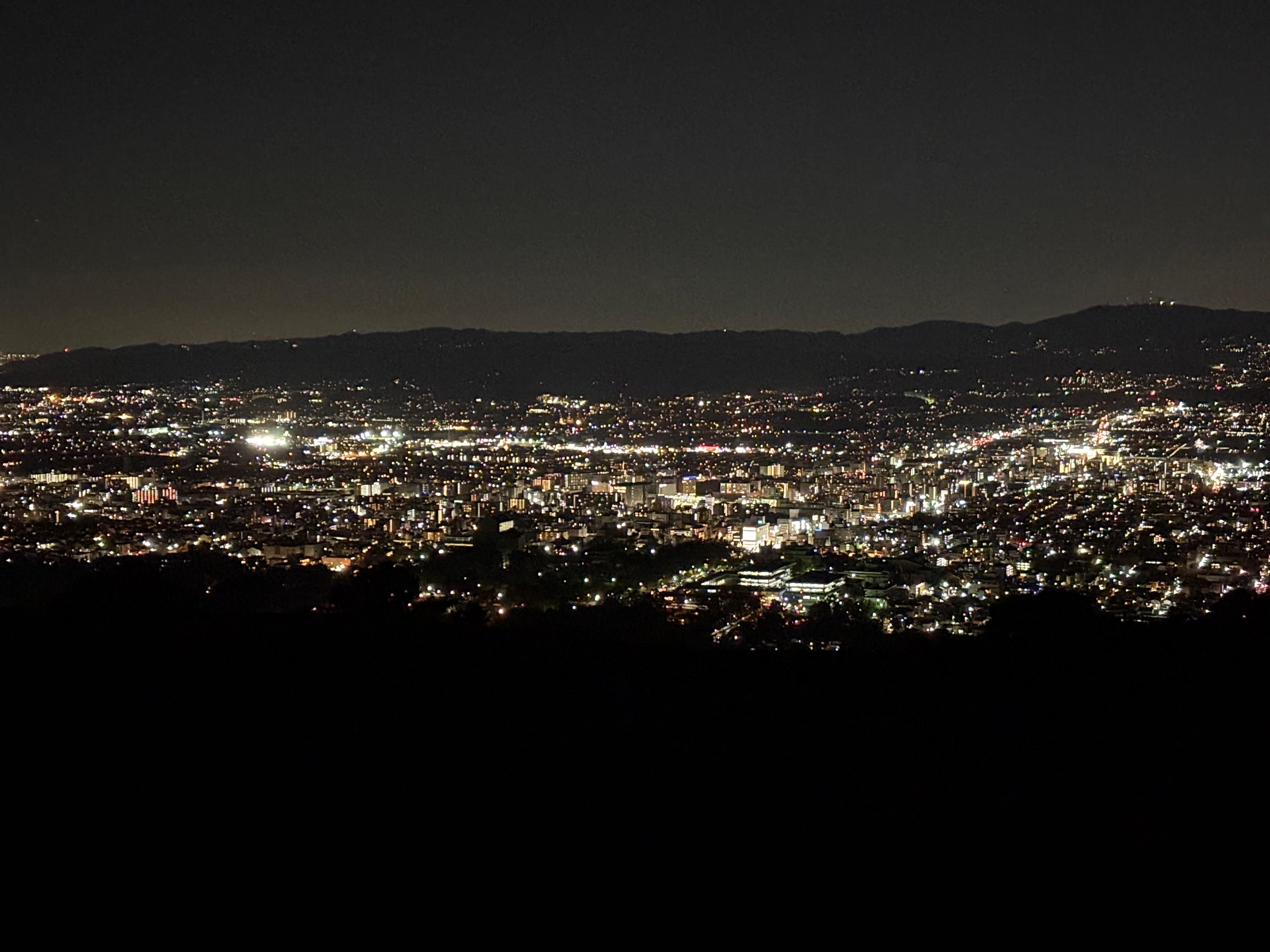 若草山展望所からの夜景は新日本三大夜景だそうで、とてもキレイでした。