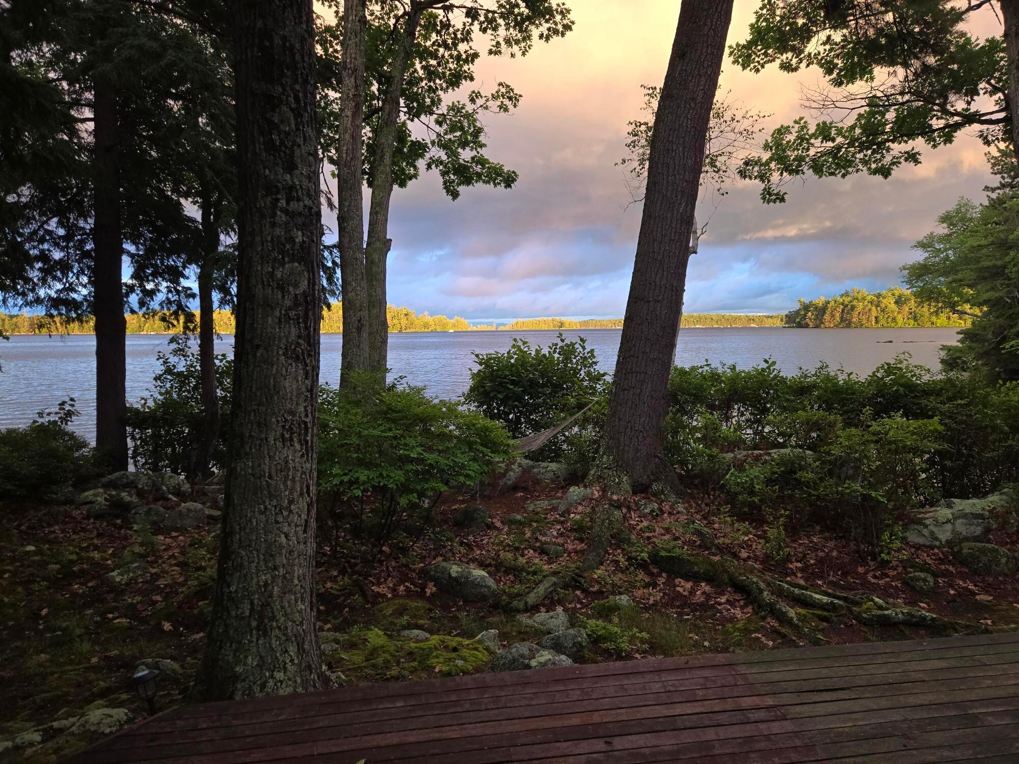 A beautiful view as the sun sets on the opposite side of the Island 