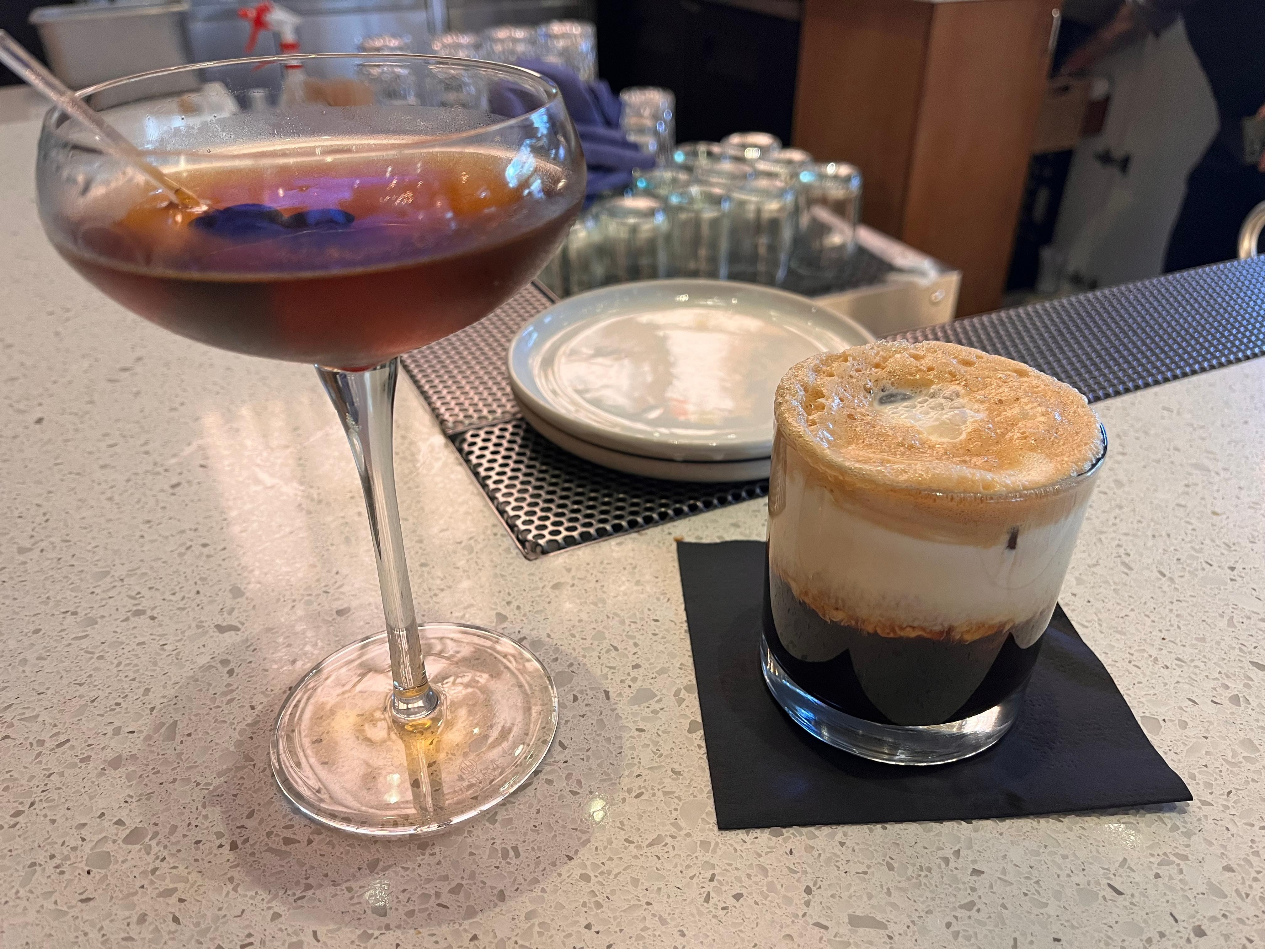 The drinks were delicious. (This is at Trade, in the lobby.)