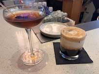 The drinks were delicious. (This is at Trade, in the lobby.)