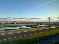 Horse track was beautiful