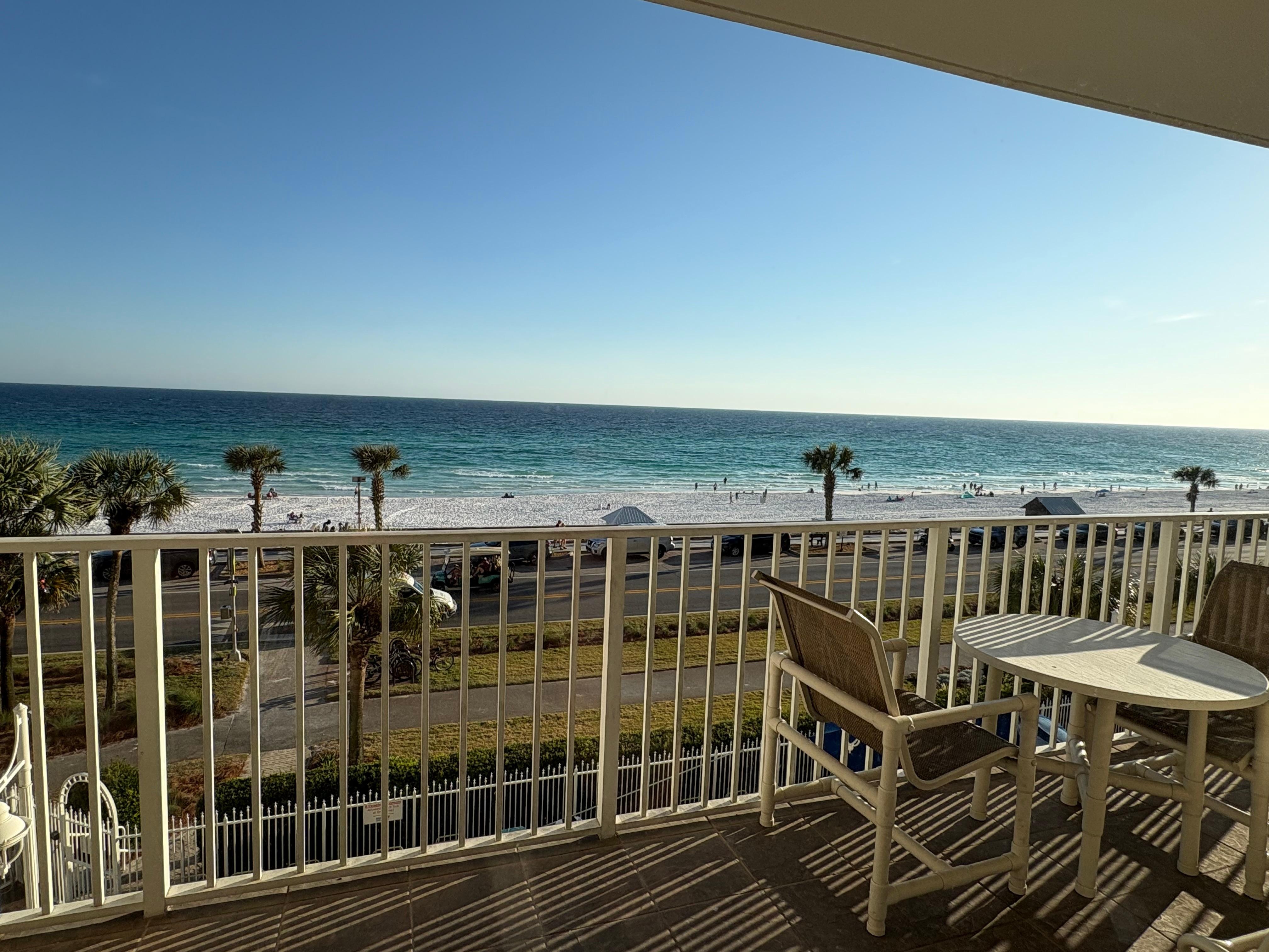 View from our balcony… Right under the hot tub, got a little noisy but they are very strict about a 10 PM closure