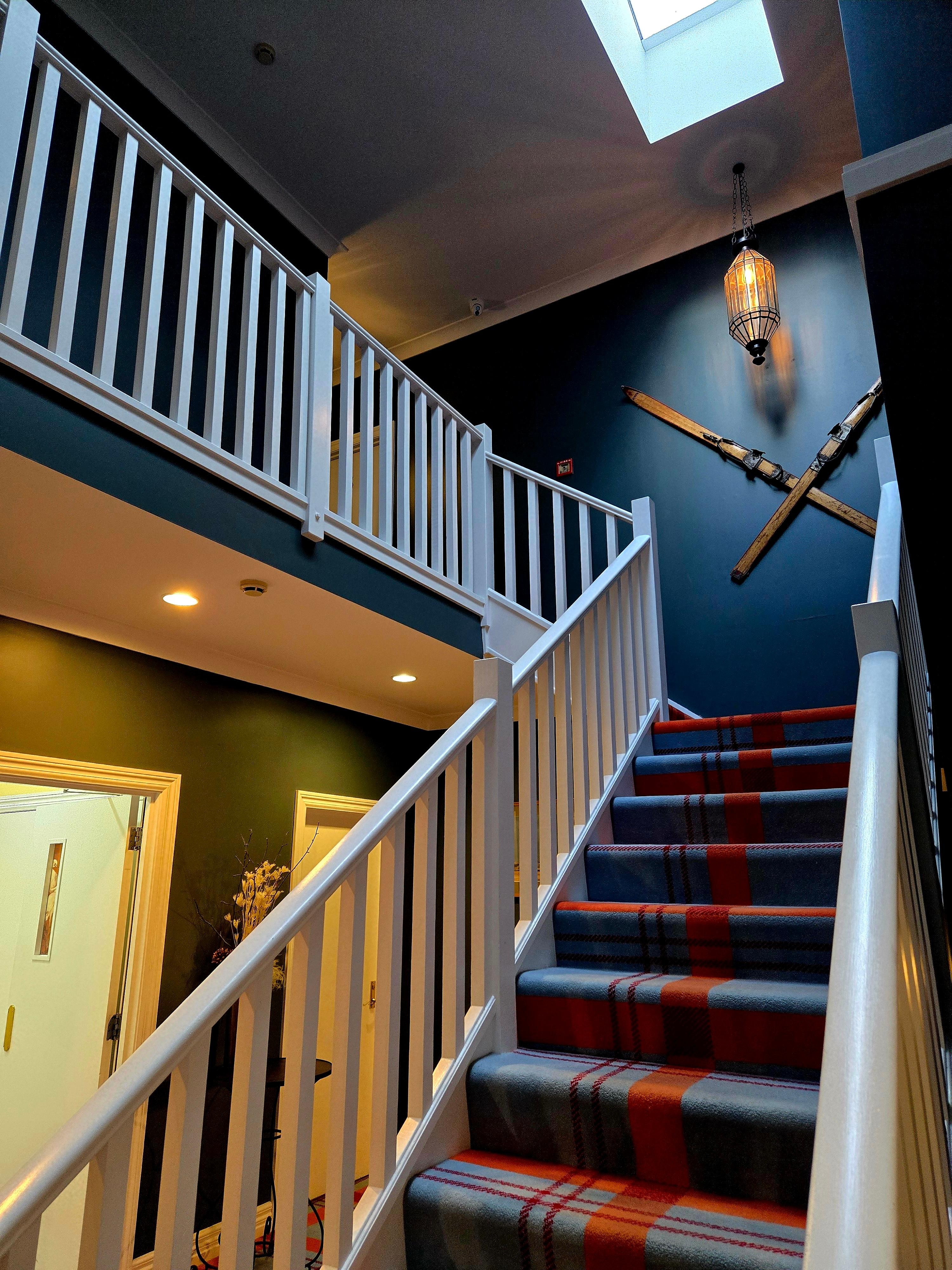 Stairs to rooms