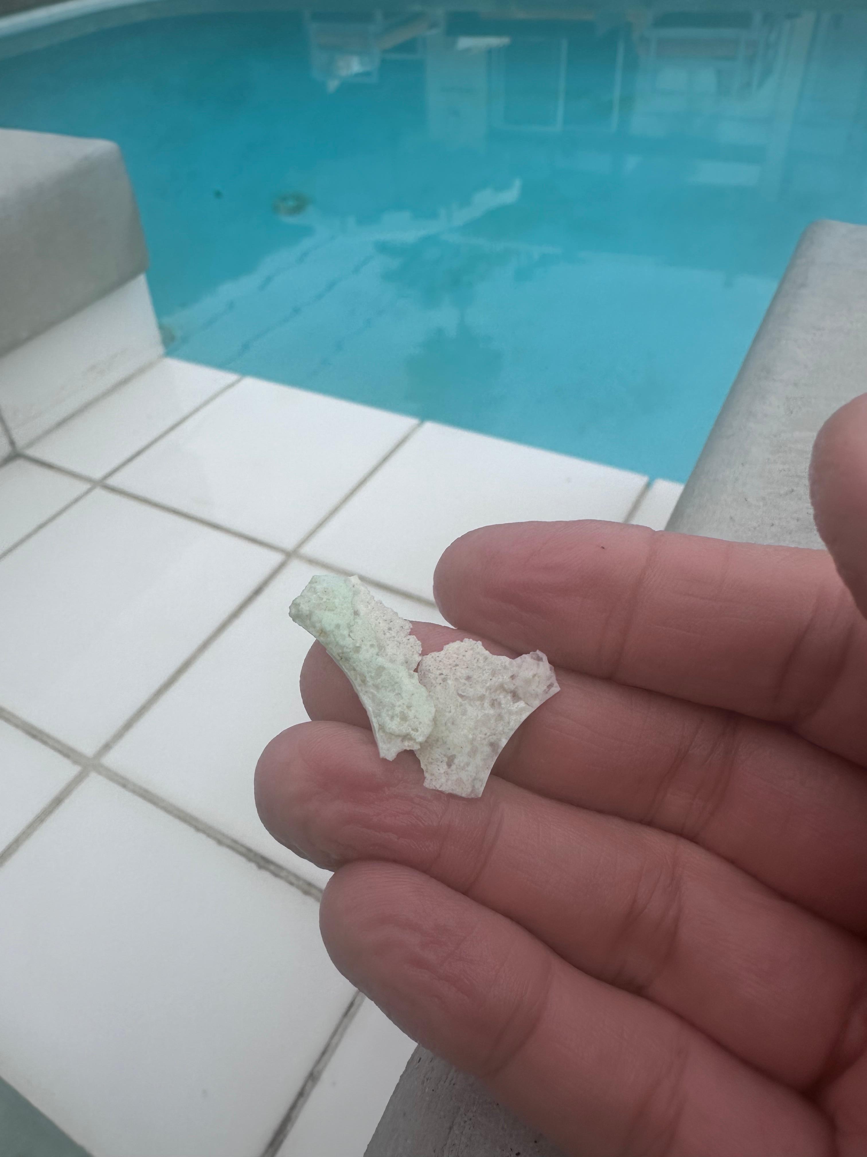 Chipped plaster pieces on spa seating and the light did not work