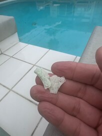 Chipped plaster pieces on spa seating and the light did not work