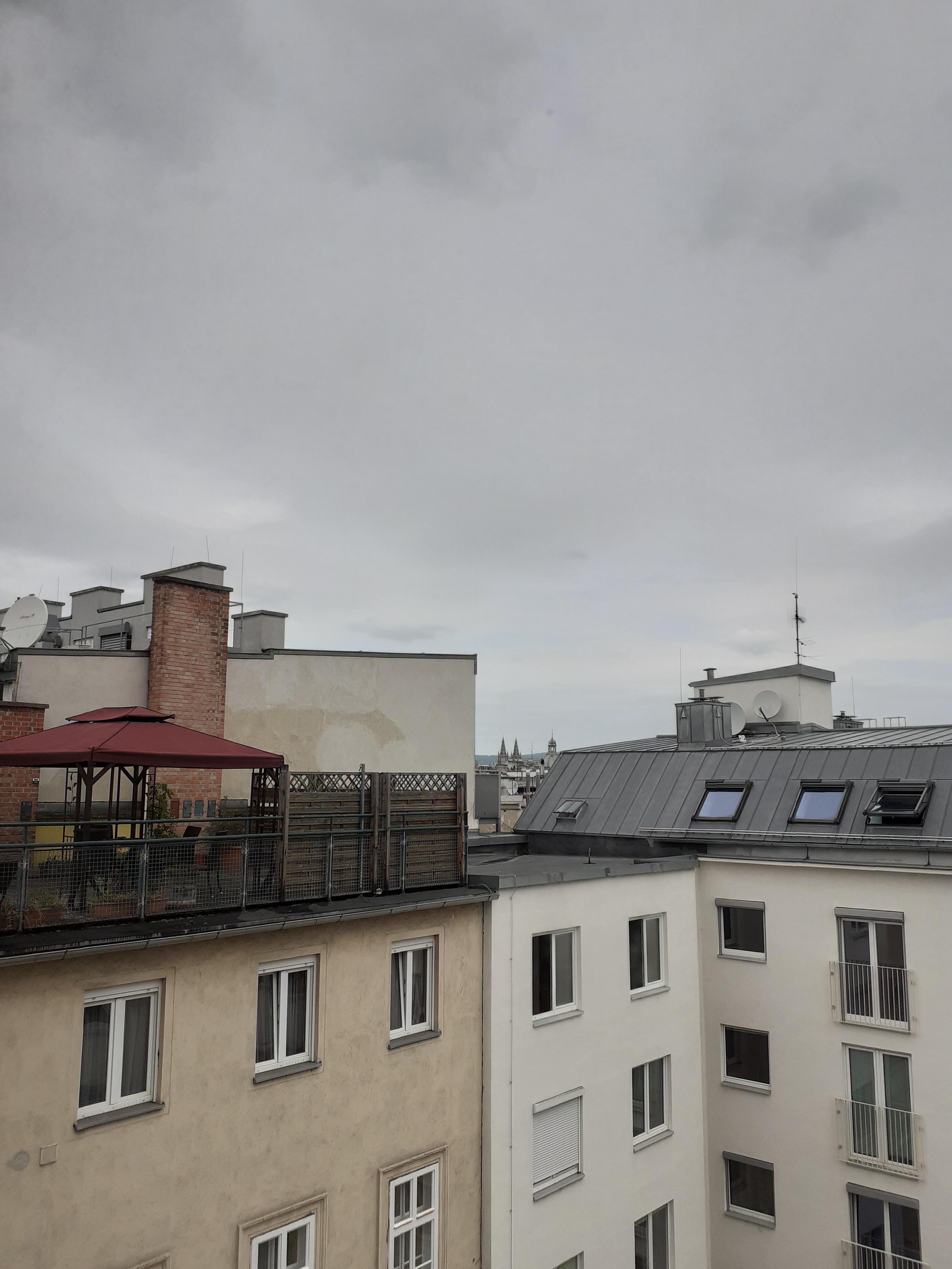 Rooftop terrace view from the fifth floor