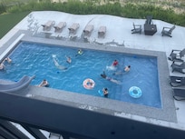 This was a favorite place to watch cousins play & splash together.