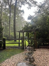Looking out of the front door after the rain