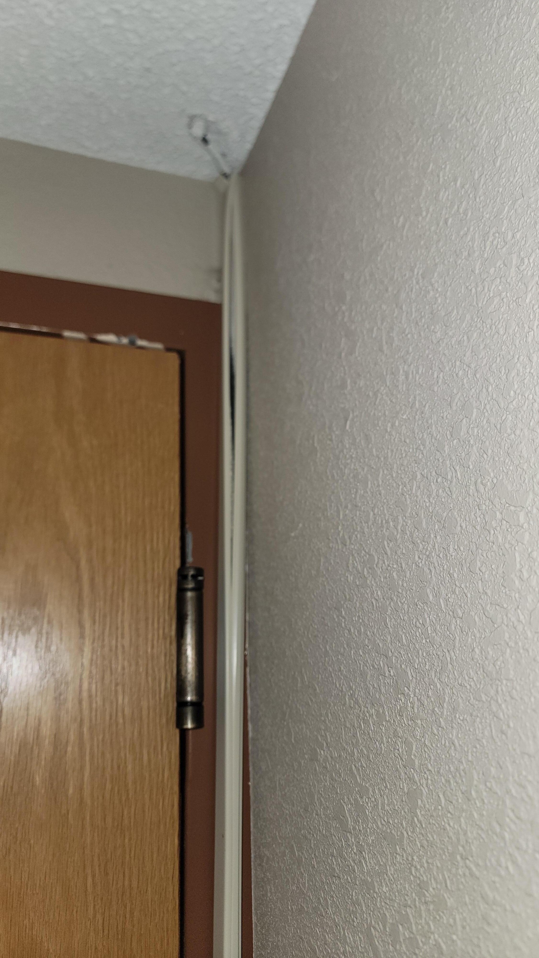 Improperly installed, and falling off wire molding