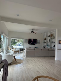 Open floor plan kitchen to family room . Loved it